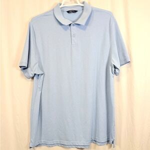 Member's Mark Polo Shirt Stretch Pique Light Blue Short Sleeve XXL